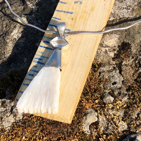 SOLD Scolecite & Herkimer Necklace - Picture 8 of 8